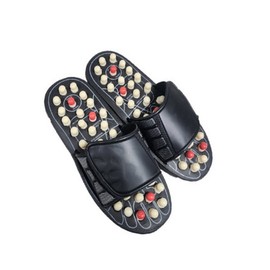 Rotating Acupressure Massage Slippers with Velcro Band for Indoor/Office Use Acupressure Slippers (42-43)