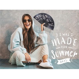 Zolee Small Folding Hand Fan for Women - Chinese Japanese Vintage Bamboo Silk Fans - for Dance, Performance, Decoration, Wedding, Party，Gift (Little Sakura)