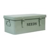 Xbopetda Xbopetda Seed Saving Box, Metal Seed Bin, Seed Storage Organizer Box, Seed Packet Container with Lid, Seed Envelope Storage Box, 4 Compartments Garden Seed Bin with Safety Locks-Green