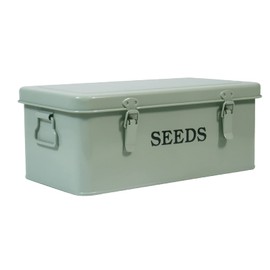 Xbopetda Xbopetda Seed Saving Box, Metal Seed Bin, Seed Storage Organizer Box, Seed Packet Container with Lid, Seed Envelope Storage Box, 4 Compartments Garden Seed Bin with Safety Locks-Green