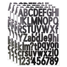 272 Pieces 1.5 Inch Small Vinyl Letter Number Stickers, Mini Waterproof Alphabet Number Stickers for Sign, Decor, Scrap Booking, Crafts - Black