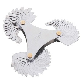 ChgImposs Imperial America SAE Screw Thread Pitch Gauge, Stainless Steel US Specification 60°Thread Gauges Measuring Tool with Blades Range 4-84 for Industrial Measurement -51Pcs