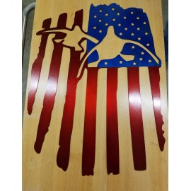 Ducks Unlimited American Ducks flag metal wall art plasma cut sign gift idea unlimited