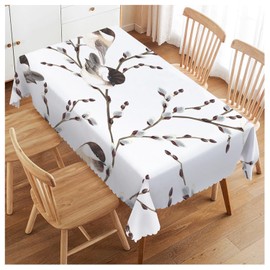 Walmsco Tablecloth Grey Gold Marble Print Decor For Dining Room Kitchen Rectangular Table Cover 132 * 178cm