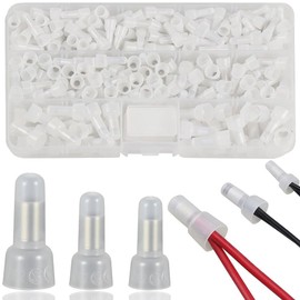 Closed Terminal Connectors with Insulated Sheath, Approx. 250 Pieces Set CE Type Tacho Sleeve, Crimp Terminal Cap, Replacement Set, AWG 22-16/16-14/12-10, Quick Wiring, Easy to Use, Replacement,