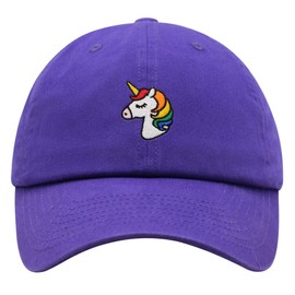 JPAK Unicorn Premium Dad Hat Embroidered Cotton Baseball Cap Horse Purple