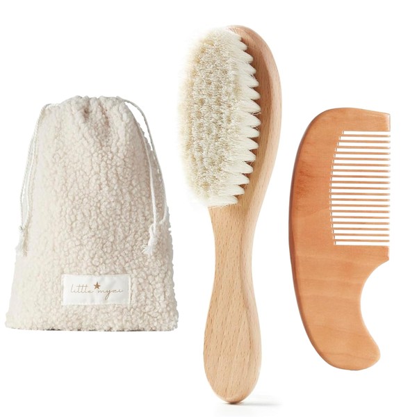 MYZI Baby Hair Brush Set – Baby Brush and Comb