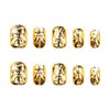 24 Pcs Oval Press on Nails Short Fake Nails Acrylic