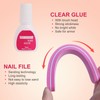 ZAHRVIA Press on Nails Kit, Natural Gradient Pink Fake Nails