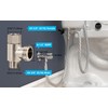 Bidet T Adapter, T Valve Adapter for (3/8" x 3/8"