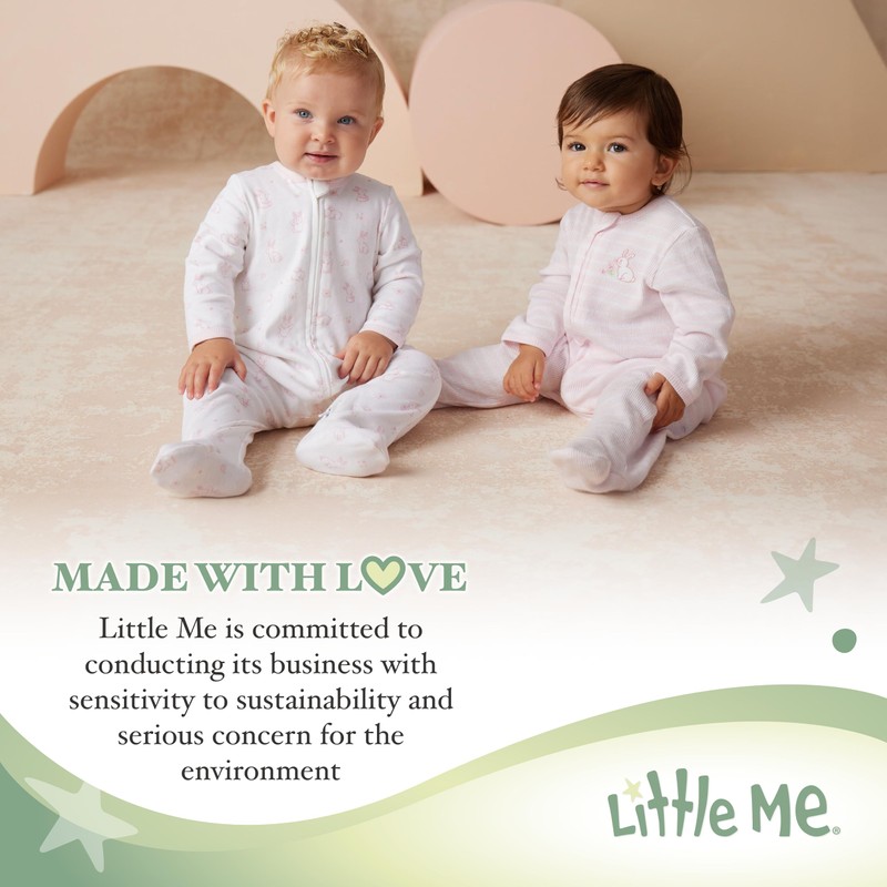 Little Me - Pijama Unisex para bebé, 100% algodón, sin