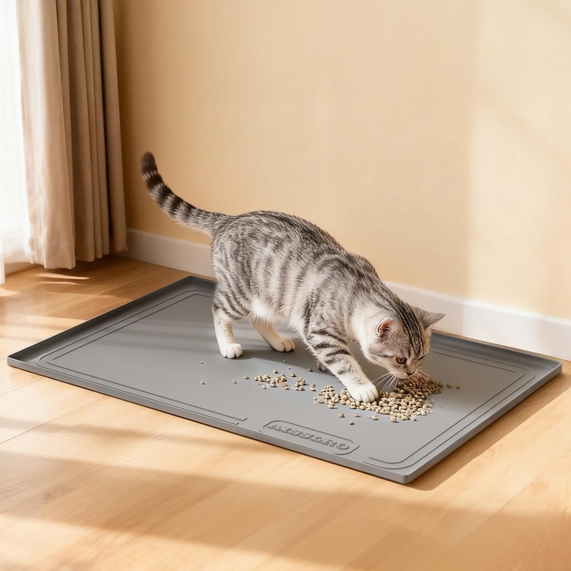 Aisslro Under Sink Mat 25" X 19", Waterproof Silicone Under