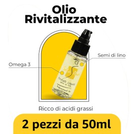 SETA PACK - Flaxseed Oil for Hair 50 ml - 2 Bottles - Linseed Oil - Liquid Crystal for Damaged Hair - Restructuring Hair Oil with Omega 3 Oil for Dry and Frizzy Hair