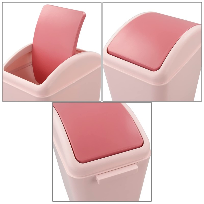 Kekow Bote de basura de plástico pequeño de 4.5 galones,