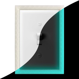  Glow in the Dark Light Switch Frame, 1 Toggle, Luminous Wall Plate Frame for Home, Bedrooms, Bathrooms, Decorative or Emergency Use