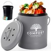 Perfnique Kitchen Compost Bin, 1.3 Gallon Countertop Compost Bin with