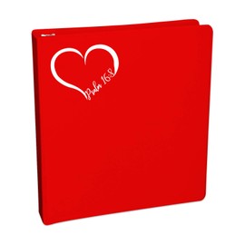 Psalm 16:8 Verse Heart Sticker Decal Notebook Car Laptop 5.5" (White)