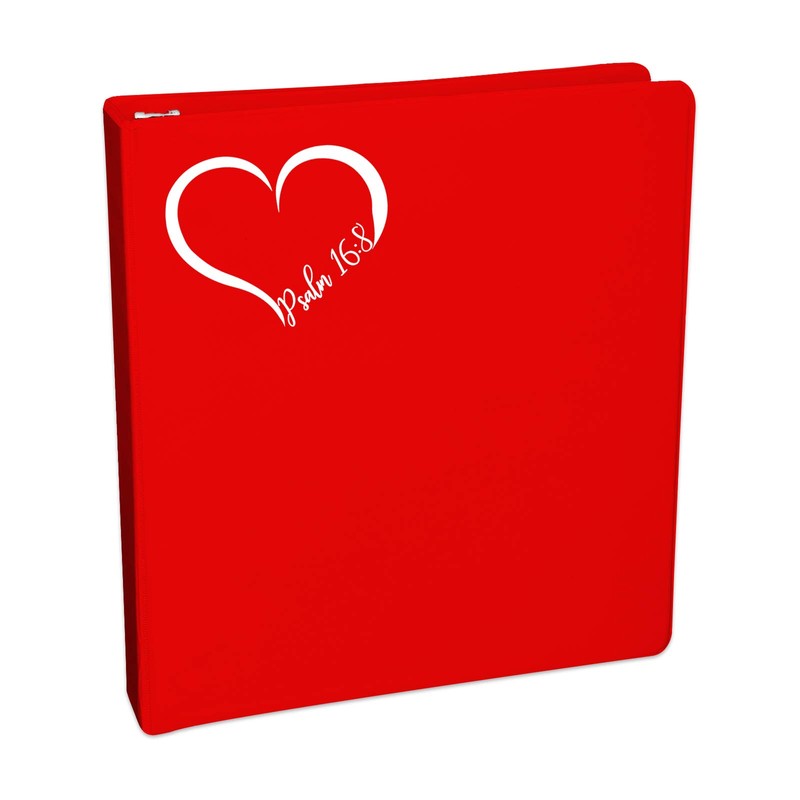 Psalm 16:8 Verse Heart Sticker Decal Notebook Car Laptop 5.5"