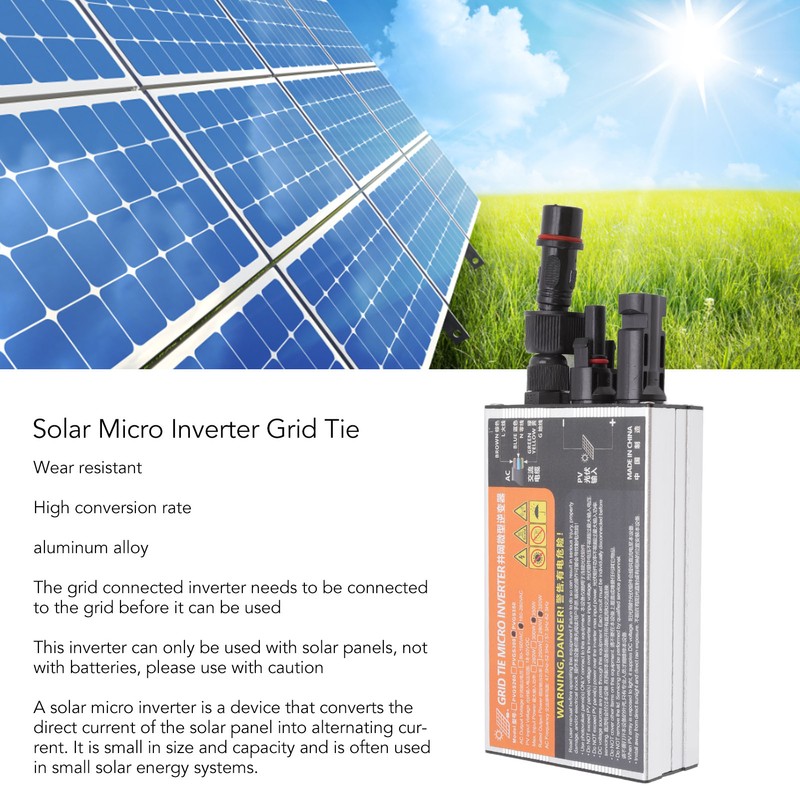 Solar Micro Inverter Grid Tie 18‑60V High Conversion Rate Waterproof