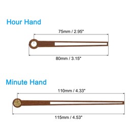 PATIKIL Replacement Clock Hands Kit, 5 Set Wooden Clock Mechanism Movement Wall Clock Hands Parts Replacement for 12 Inch Wall Clock Repair DIY Home Art Decor, D1
