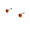 CARNELIAN Sterling Silver 925 Round Gemstone STUD/Earrings - 5 mm