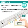Power Strip with USB, White, 3.3 ft (1 m), AC