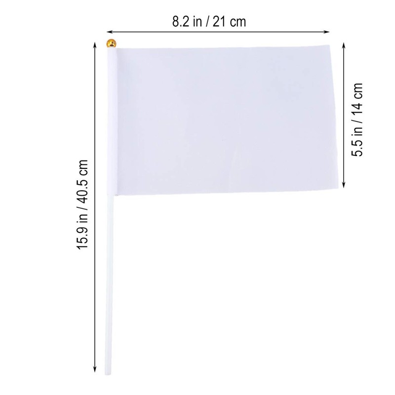 STOBOK Mini Hand Flag Plain DIY Hand Waving Flags Portable