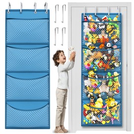 Honeyera Storage for Stuffed Animal - Over Door Organizer for Stuffies, Baby Accessories, and Toy Plush/Easy Installation with Breathable Hanging Pockets