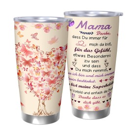 Geschenke für Mama, Geburtstagsgeschenk für Mama Thermobecher, Geburtstag Muttertag Mutter Geschenk, Beste Mama Geschenkideen, Mama Tasse, Kaffeebecher to go (600ml)