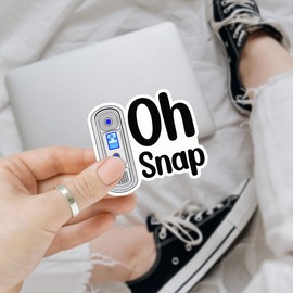 (3 Pcs) Oh Snap Sticker – Funny Car Sensor and Camera Meme Vinyl Decal for Engineers, Technicians, Drivers, or Tech Fans – Waterproof for Laptop, Helmet, Toolbox, Notebook, or Cup – 3 Inch