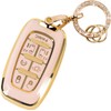 Rislobx Car Key Fob Cover Fit for Chrysler Pacifica 2017-2023, Car Key Fob Protector for Voyager 2021-2023 (7 Button Pink)