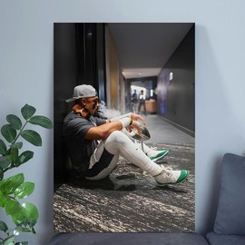 Philadelphia Football Super Bowl LIX Champions Poster, Jalen Hurts MVP Poster HSSEA5 - Size: 8x12in