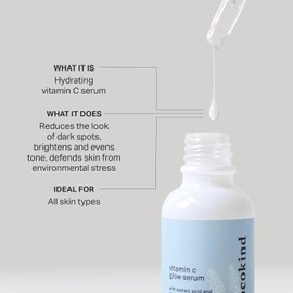 Cocokind Vitamin C Glow Serum with Azelaic Acid and Sea Grape Caviar for Bright and Even Skin, 1 Fl Oz