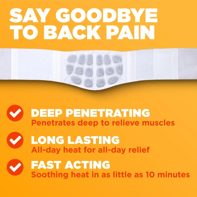 ThermaCare Advanced Back & Hip HeatWraps, Long-Lasting, Disposable Heat Therapy
