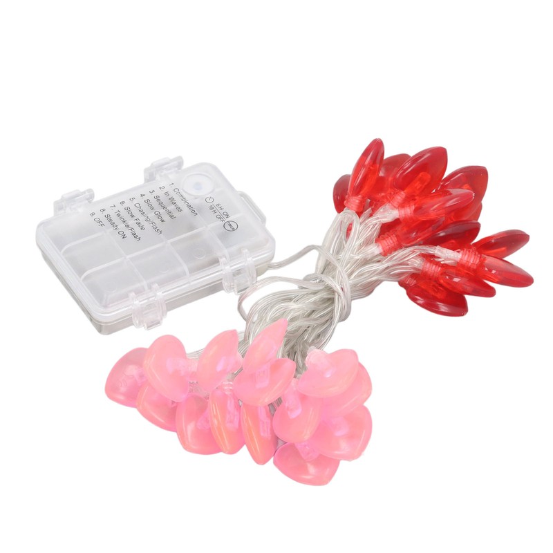 Red Heart Fairy Lights Romantic Battery Powered Love String Lights