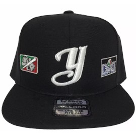 Unbranded YAQUIS DE OBREGON 3 LOGOS BASEBALL HAT BLACK SNAPBACK LOGO FEDERAL