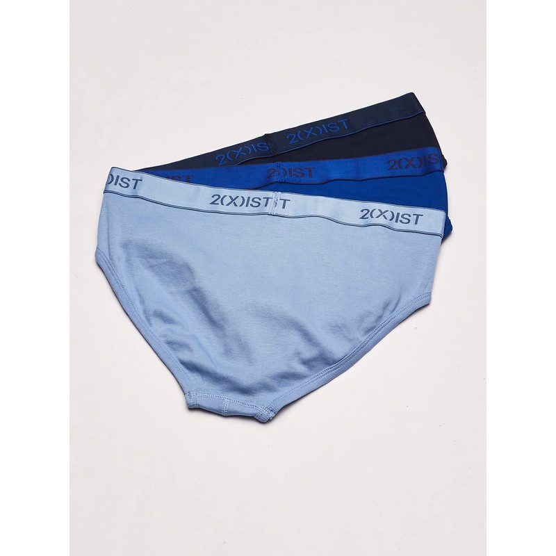 2(X)IST Men's Essential Cotton No Show Brief 3-Pack
