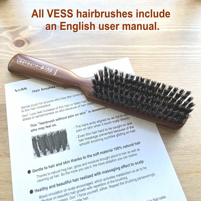 VESS Hair Brush without Pain on Skin: For People with