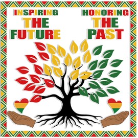 Geyee 67 Pcs Black History Month Bulletin Board Decorations for Classroom, Religious Black History Poster Bulletin Board Cutouts for School African American Celebration Decor