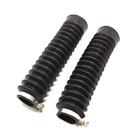 Marosam Front Fork Boots for Motorcycles, Black, 19T, Size Length: 9.1 inches (23 cm), Diameter: 2.2 - 1.4 inches (55 - 35 mm)