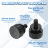 sourcing map 12 Pcs M4x8mm Knurled Thumb Screw Computer Case