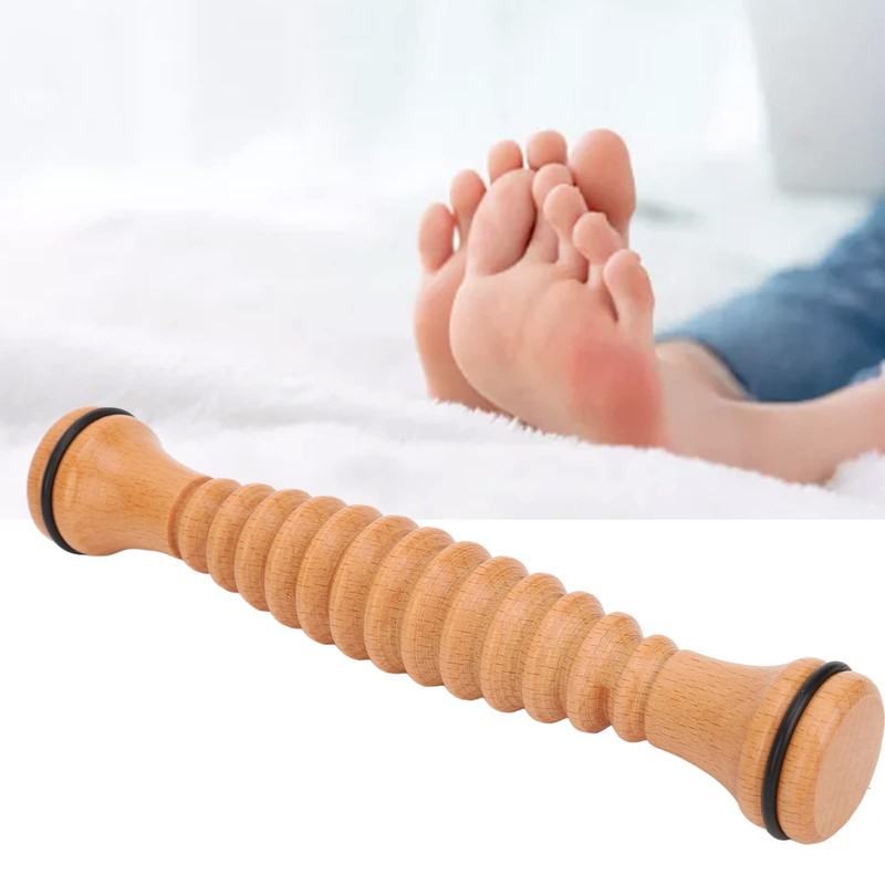 Wooden Foot Massage Roller, Relieves Muscle Tension and Promotes Blood