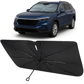 Proadsy Windshield Sun Shade Umbrella for 2023-2025 Honda CR-V Foldable Car Umbrella Sunshade with Soft Handle,Keeps Your Vehicle Cool,Protect Car from Rays & Heat
