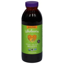 Wholesome Molasses Blackstrap Organic Fair Trade Certified 16oz (Pack of 3)