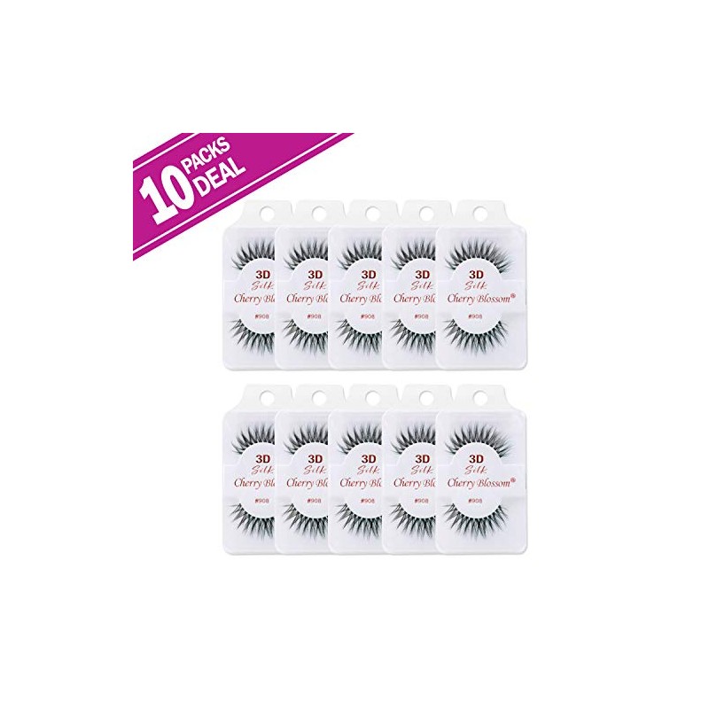 Cherry Blossom 3D Eyelashes (10 Pack of Silk 908)
