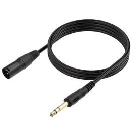 QIANRENON XLR Male to 1/4" Male Balance Cable Adapter TRS 6.35mm to XLR 3 Pin Mono Audio Connect Convert Interconnect Cable 1.5m/4.9ft