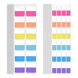 WOLMIK Index Tabs - 360 PCS Sticky Index Tabs Flags Set Writable Sticky Index Tabs Transparent Book Tabs Flag Filing Tabs Page Markers Tape Flags for Book Tags Stickers Index Markers Office School