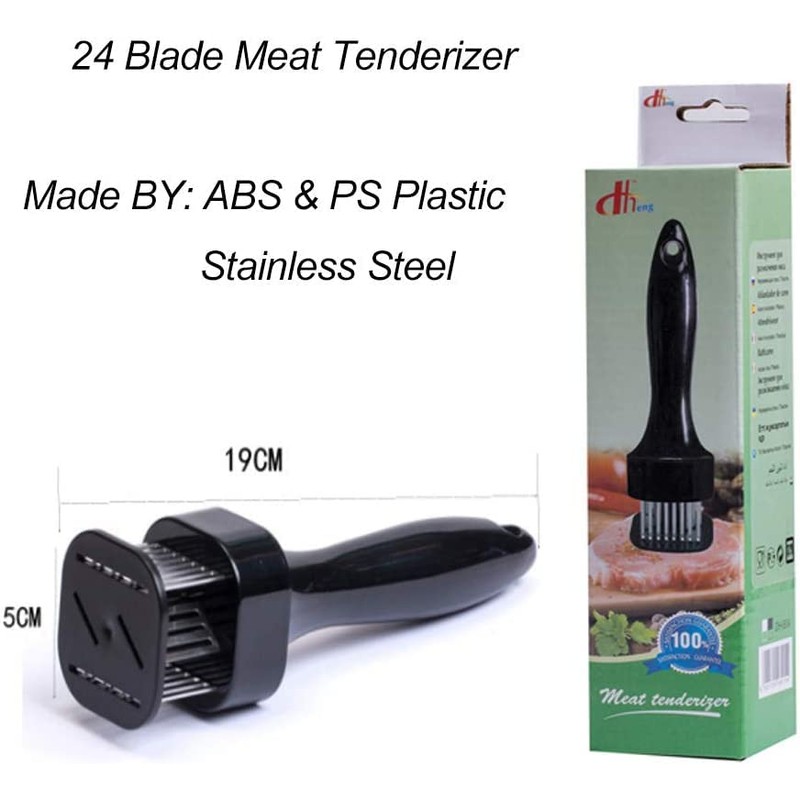 fastbird Meat Tenderizer for Tenderizing with 24 Stainless Steel Blades