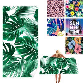 Microfibre Beach Towel for Adults, 180x90cm Extra Large Beach Towels, Quick Dry Sand Free Microfiber Beach Towel, Lightweight Travel Swimming Towel, Beach Towels for Yoga Gym Swim Sports Women Men