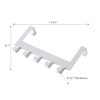 Metal Powder Coated Over The Door 5 Hooks White, Hooks,